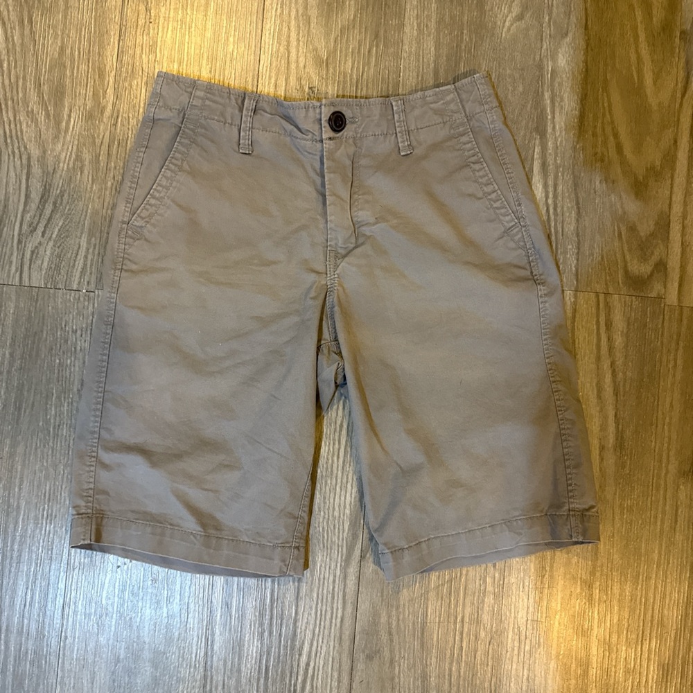 Aeropostale Men's Khaki Flat Front Shorts